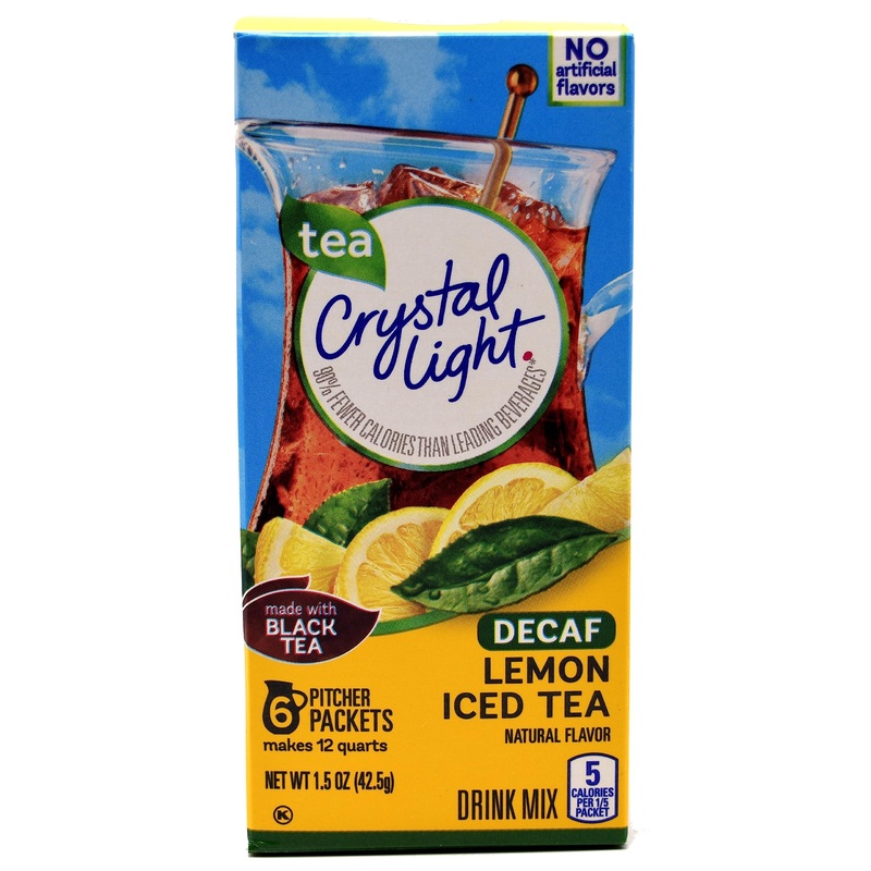 Crystal Light Decaf Lemon Iced Tea Natural Flavor Drink Mix, 12-Quart Canister (Pack Of 10)