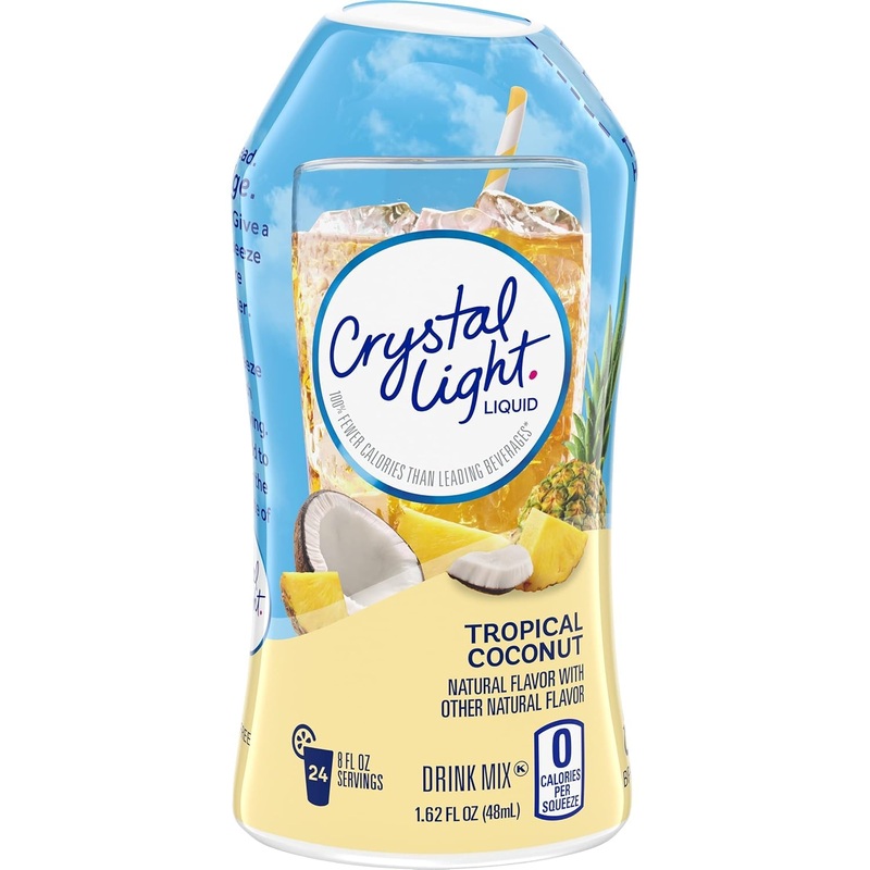 Crystal Light Liquid Drink Mix, Tropical Coconut, 1.62 Oz (Pack Of 24)
