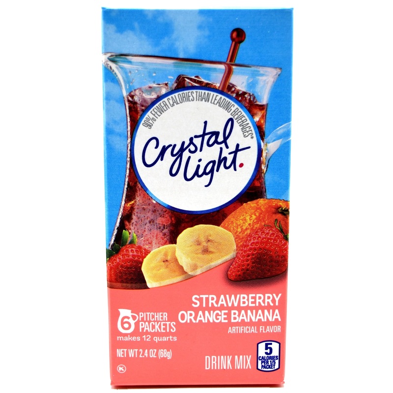 Crystal Light Strawberry Orange Banana Drink Mix, 12-Quart 2.4-Ounce Box (Pack Of 9)