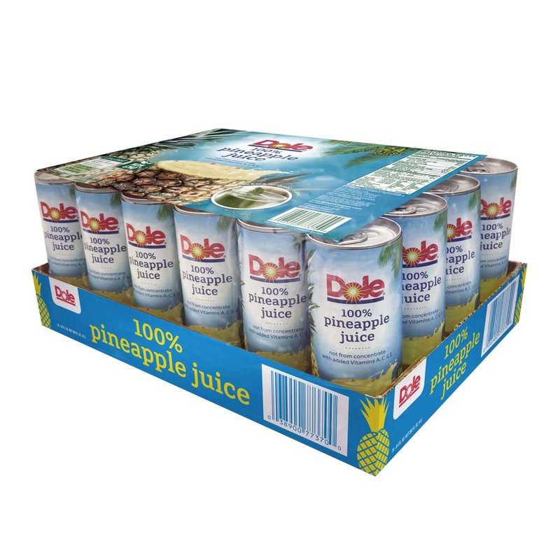 Dole 100% Pineapple Juice, 24 Pk./8.4 Oz.