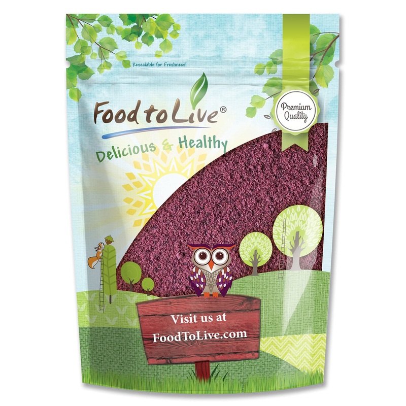 Food To Live Black Elderberry Powder, 1 Pound – Raw Dried Berries, Unsulfured, Vegan, Bulk, For Baking, Juices, Smoothies, Yogur