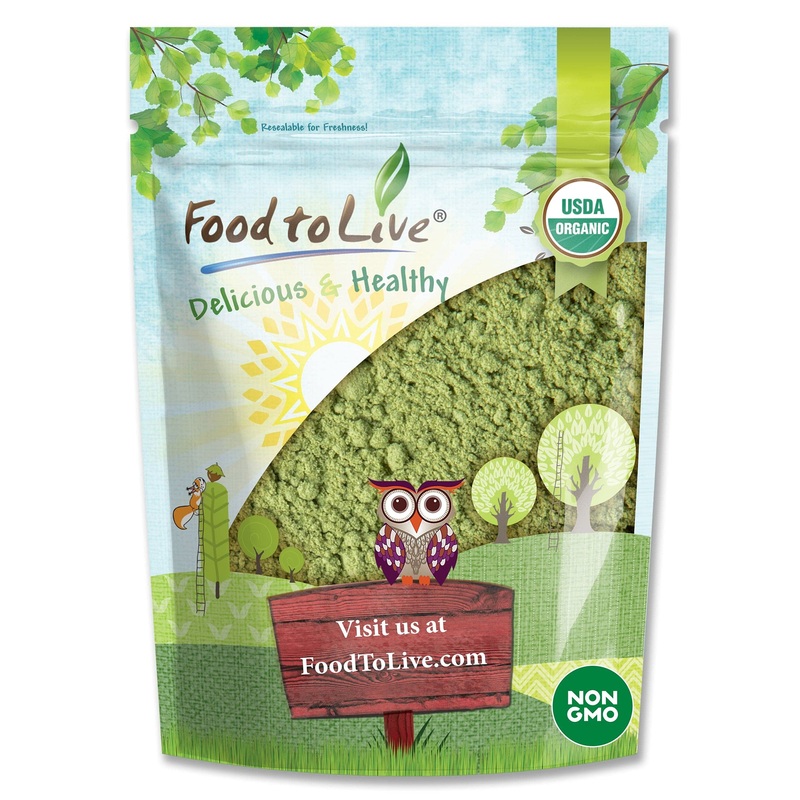 Food To Live Organic Kale Powder, 2 Pounds Non-Gmo, Made From Raw Dried Whole Leaves, Vegan, Kosher, Bulk, Great For Baking, Jui