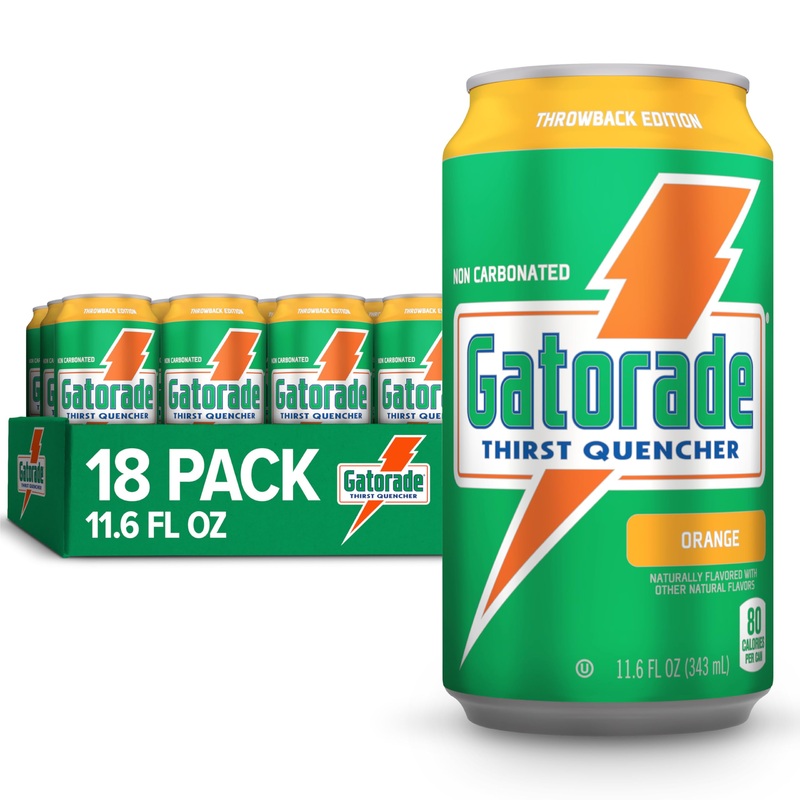 Gatorade Thirst Quencher, Orange, 12 Fl Oz Cans (Pack Of 18)