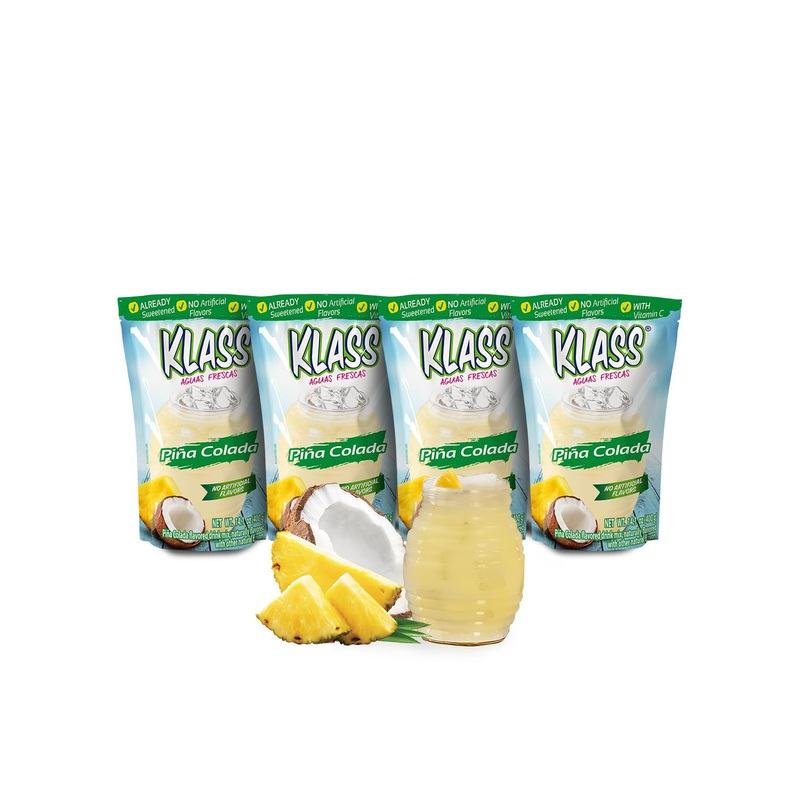 Klass Aguas Frescas |Pina Colada Drink Mix| Flavor From Natural Sources & No Artificial Flavor With Vitamin C (Makes 7 To 9 Quar