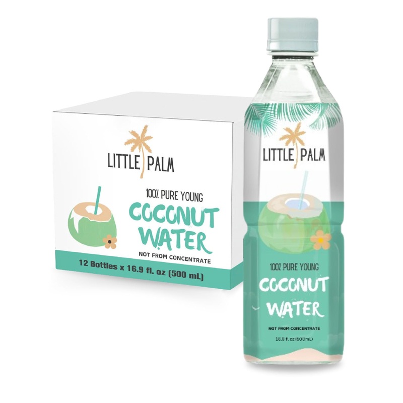 Little Palm – Pure Coconut Water, Made From Young Coconuts, No Sugar Added, Non-Gmo, Natural Hydration, Electrolytes, 16.9 Fl Oz