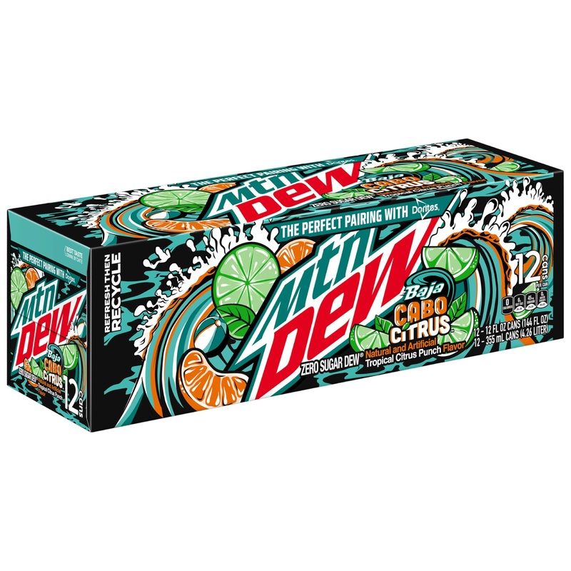 Mtn Dew Baja Cabo Citrus Lto 12Oz12Pk – Zero Sugar