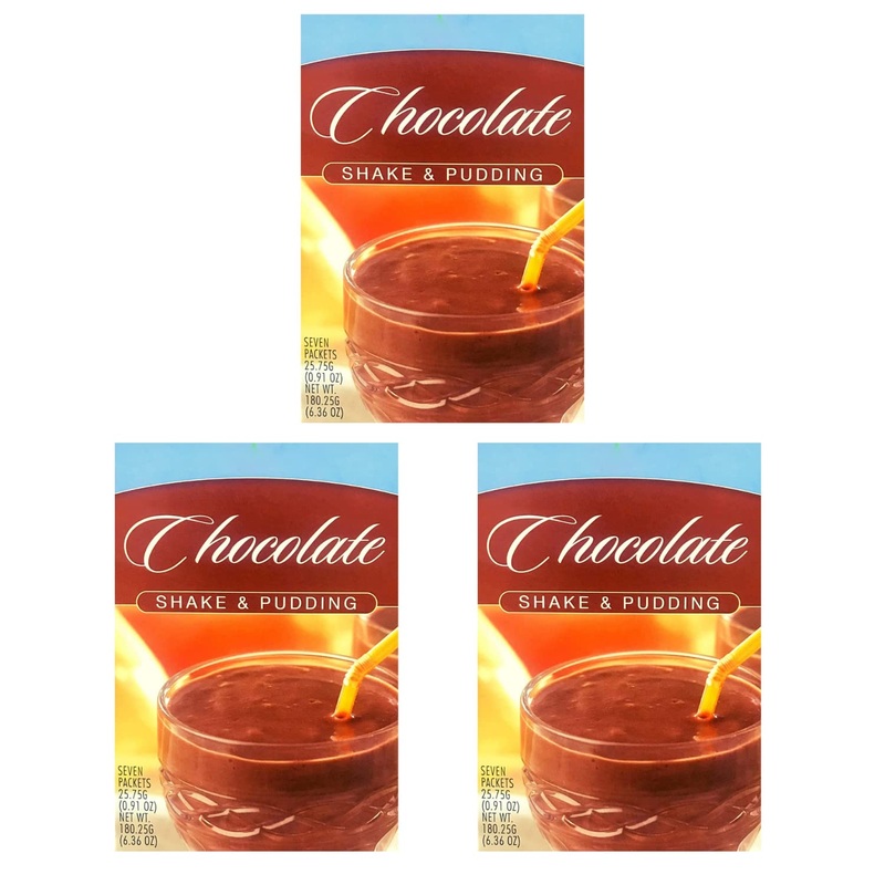 Nutmeg State Nutrition Healthywise Pudding Or Shake Chocolate 3 Pack, Low Calories, 15G Caseinate Protein, Aspartame Free, Low F