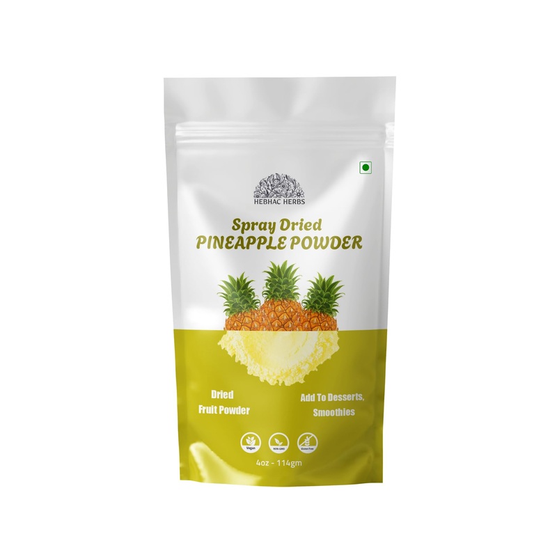 Pineapple Powder – 114 G | 100% Natural Pineapple Powder For Smoothies, Shakes, Baking & Drinks,| Free From Preservatives, Artif