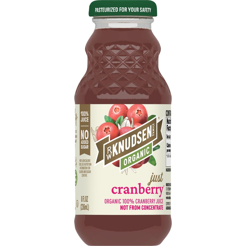 R.W. Knudsen Organic Just Cranberry Juice, 8 Fl Oz (12 Pack)