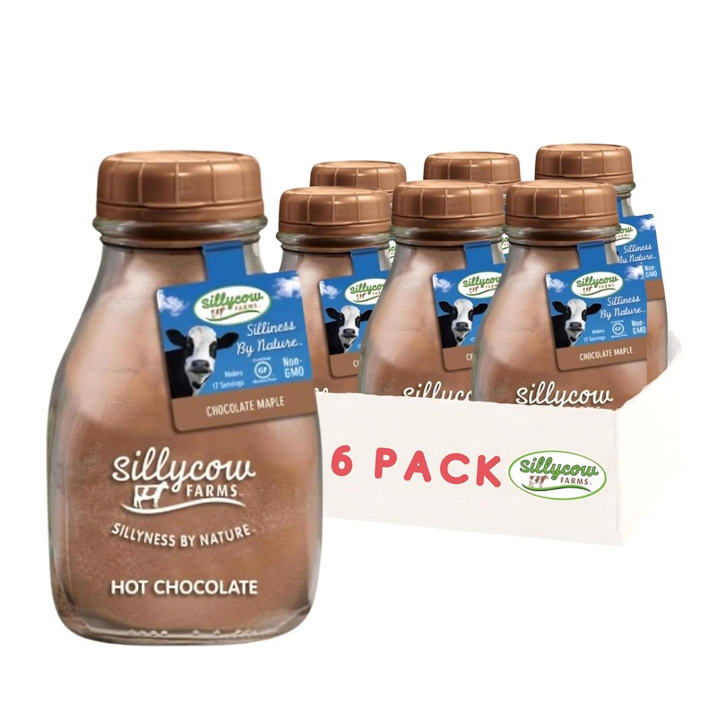 Sillycow Farms Maple Hot Chocolate Mix | Rich Chocolate Delight | Gluten-Free, Non-Gmo| Dairy-Free Indulgence With Pure Cocoa Po