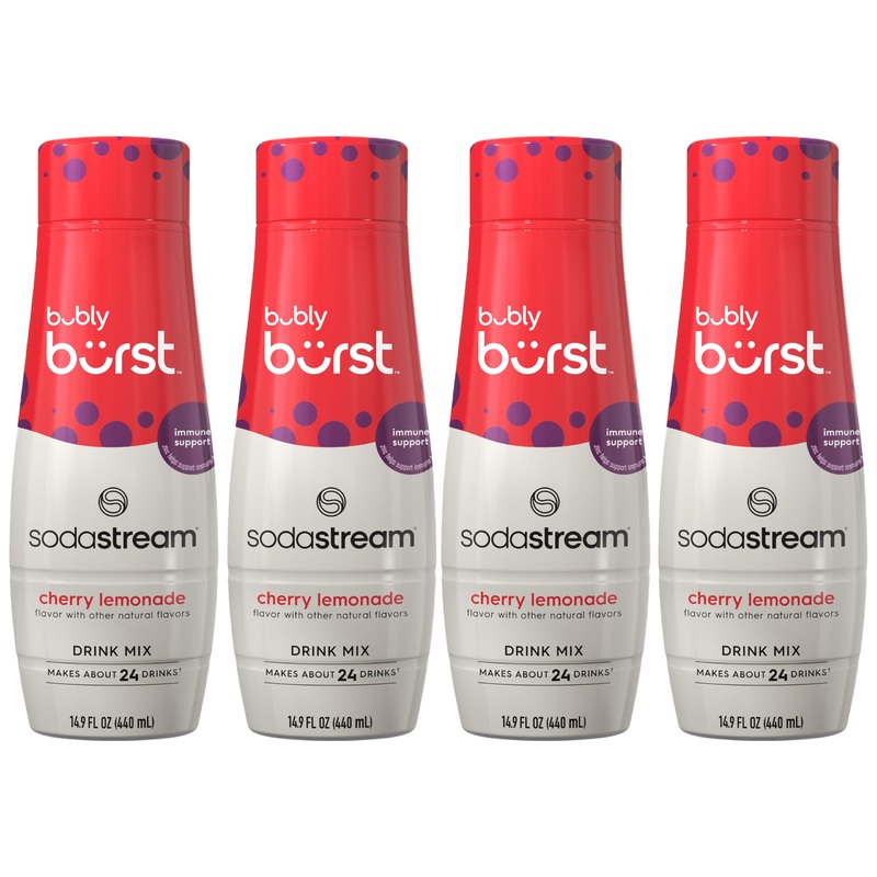 Sodastream Bubly Burst Cherry Lemonade Drink Mix (440Ml, Pack Of 4)