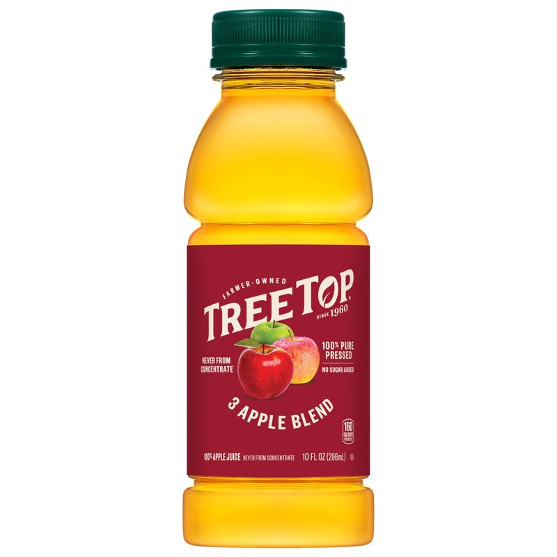 Tree Top 100% Pure Pressed 3 Apple Blend 100% Apple Juice, 10 Fl Oz (Pack Of 24)