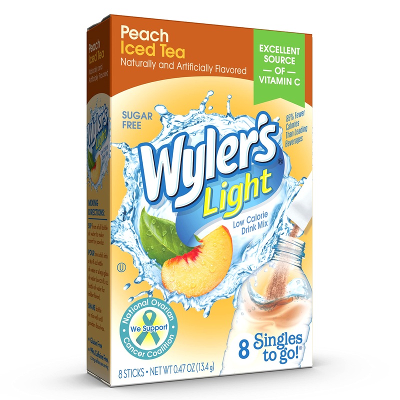 Wyler’S Light Peach Iced Tea Singles To Go Drink Mix, 8 Ct