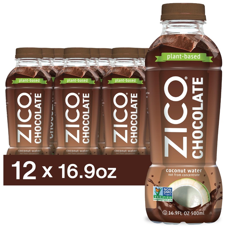 Zico Chocolate Coconut Water, Dairy-Free, Plant-Based, Tastes Like Chocolate Milk, 16.9 Fl Oz (Pack Of 12)