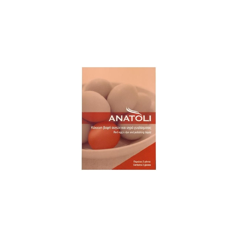 Anatoli Egg Dye From Greece, Red, 3 G, Food-Safe – Red Egg Dye, Includes Gloves – Greek Easter