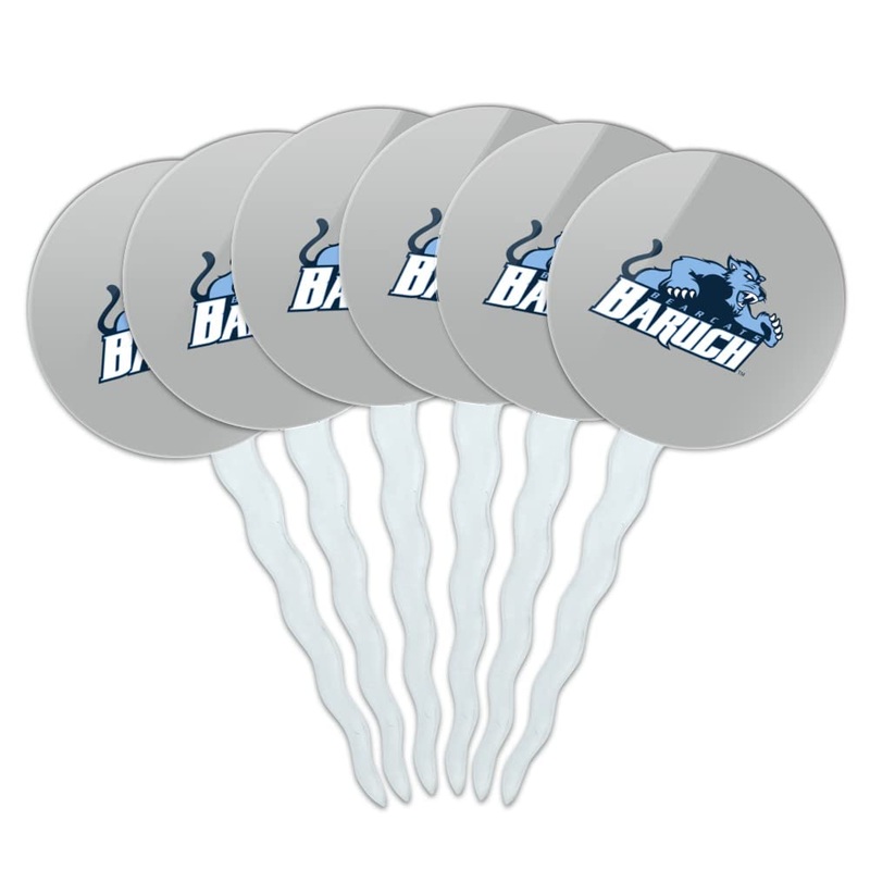 Baruch College Secondary Logo Cupcake Picks Toppers Decoration Set Of 6