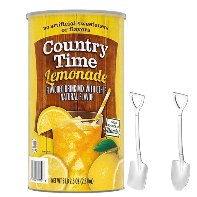 Candy Freezer Country Time Lemonade Powdered Drink Mix 1 Canister, 82.5 Oz Includes Easy Measuring Scoop And Mini Metal Shovel S