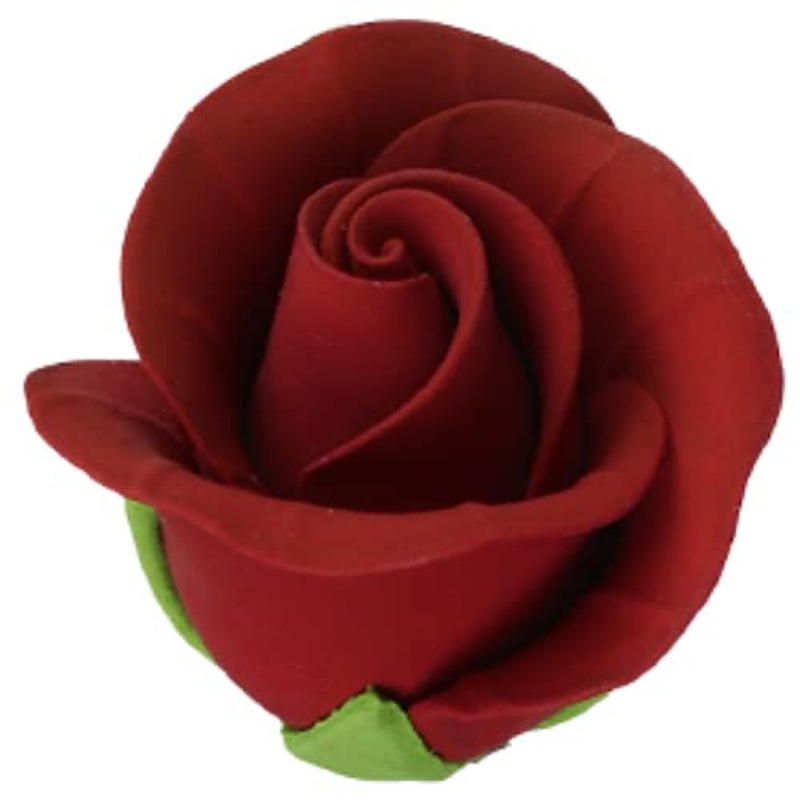 O’Creme Garden Roses Gumpaste Flower Set – Red – Edible Flowers For Cake Decorating – Sugar Paste Flower Decorations For Cakes,