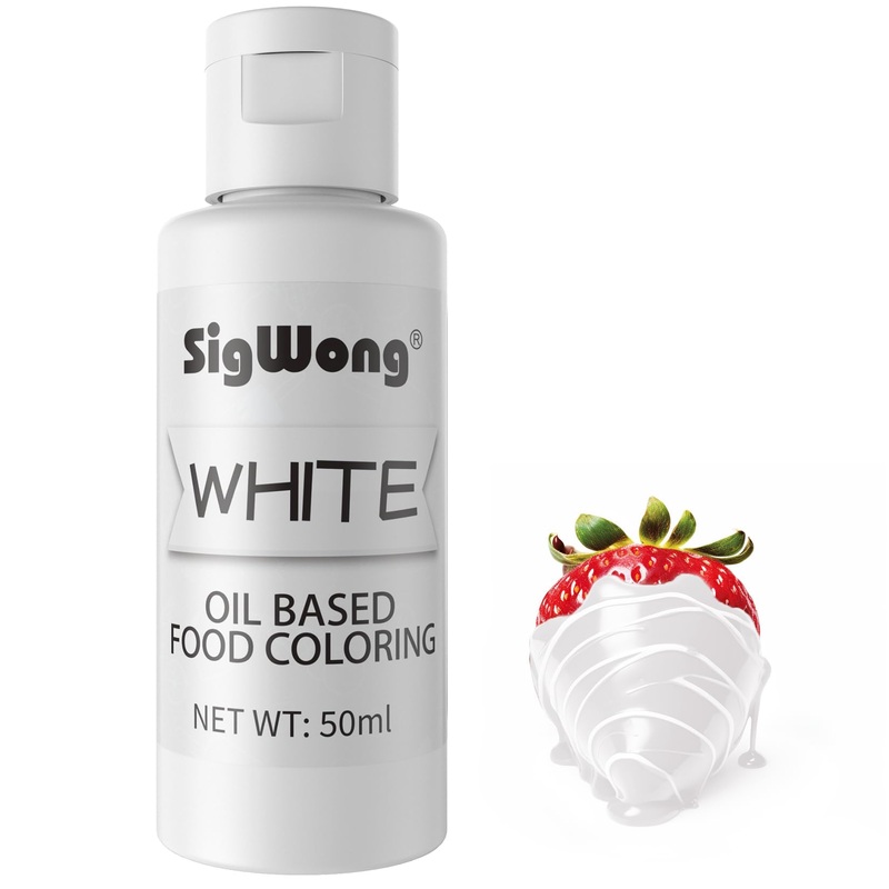 Oil Based Food Coloring For Chocolate – 50Ml White Upgraded Edible Oil Based Food Dye For Cake Decorating, Icing Frosting, Fonda