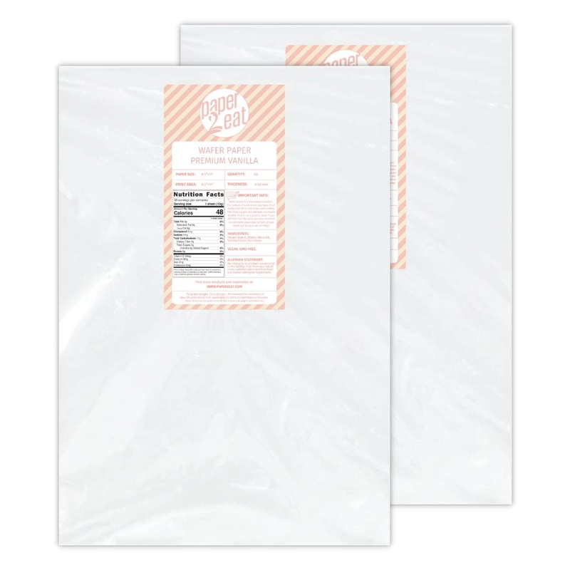 Printable Edible Wafer Paper Sheets From Paper2Eat (0.60 Mm – 100 Sheets/Vanilla)