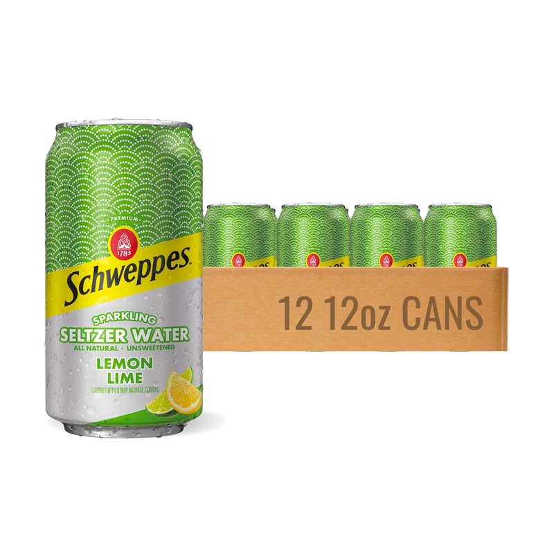 Schweppes Lemon Lime Sparkling Seltzer Water – 12, 12Oz Cans – Refreshing And Crisp Lemon Lime Flavor – Perfect Alone Or Mixed –