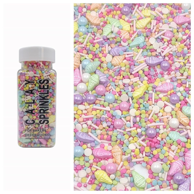 Sentovac Summer Sprinkles For Decorating | Edible Cake Cupcake Ice Cream Sprinkles 1 Bottle 3.35Oz/ 95G | Edible Cake Decoration