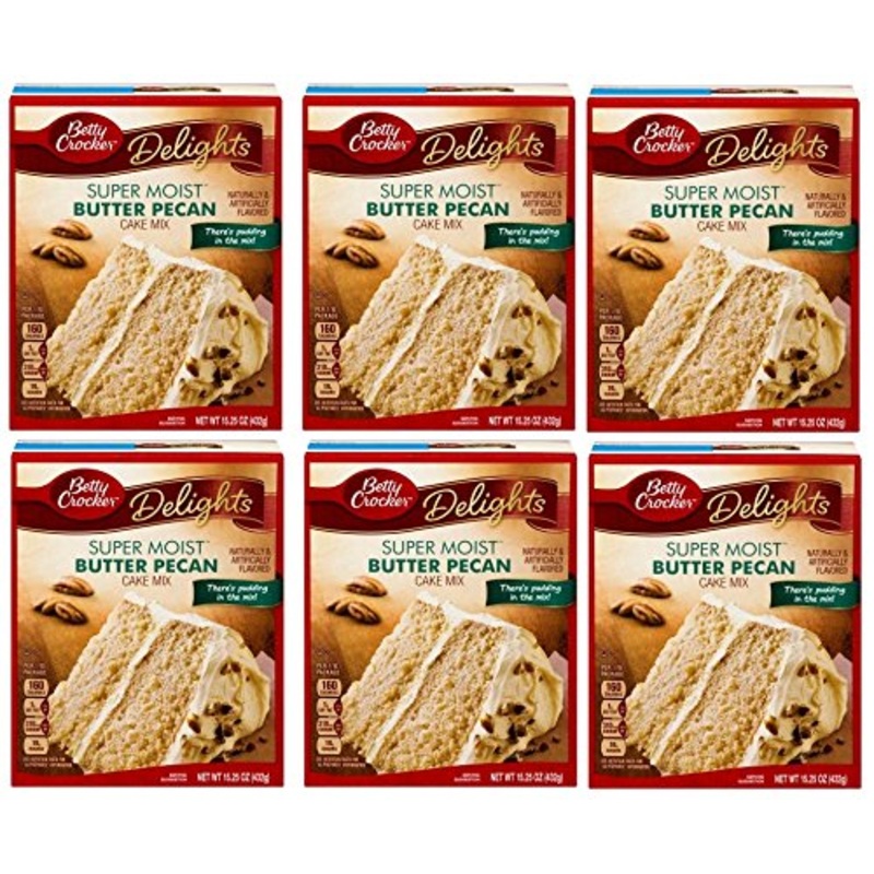 Six (6) Pack Betty Crocker Super Moist Butter Pecan Cake Mix Bundle Bundle Of 6-Items
