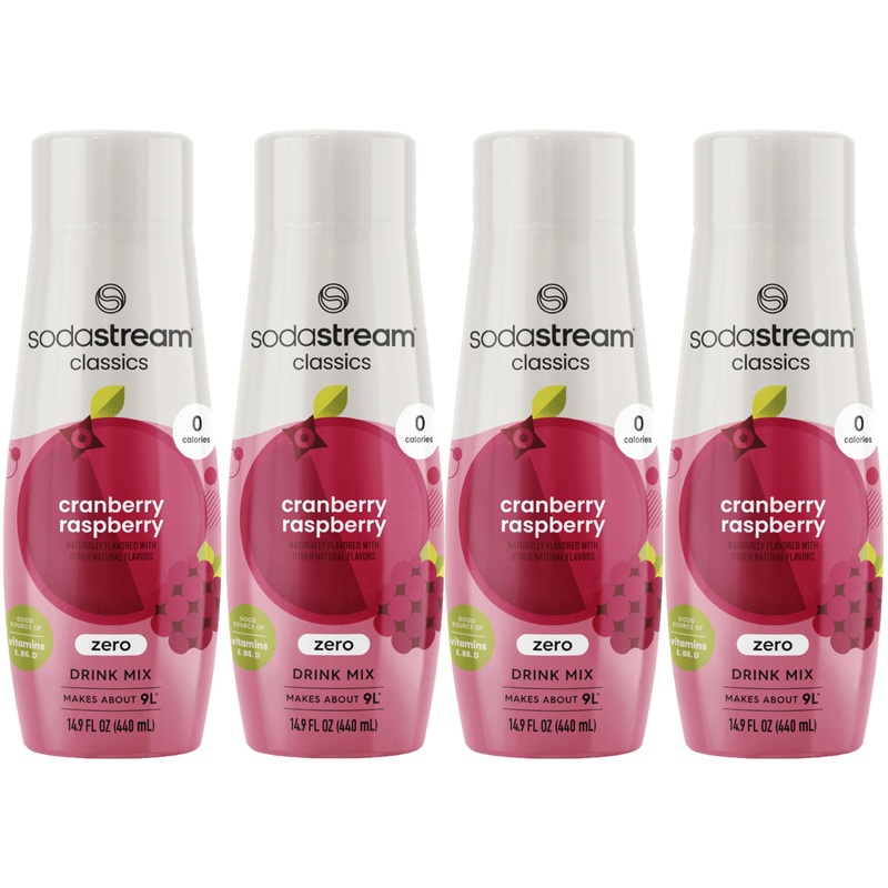 Sodastream Cranberry Raspberry Zero Calorie, 440Ml 4-Pack