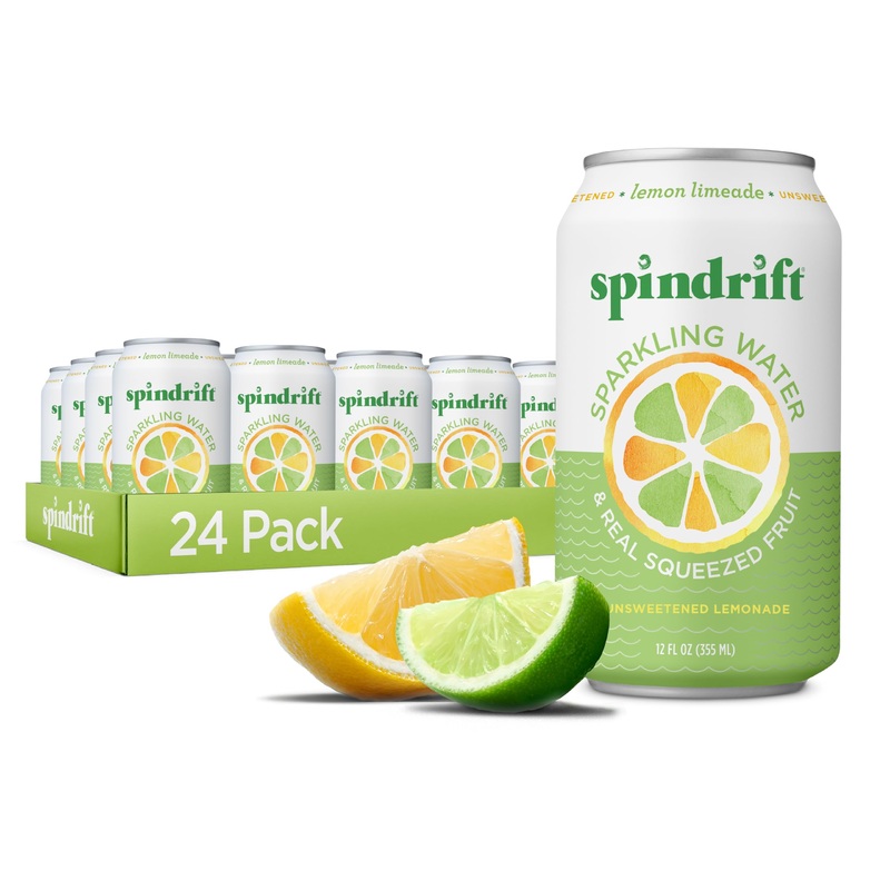 Spindrift Lemon Limeade Can 12 Ounce (Pack Of 24)