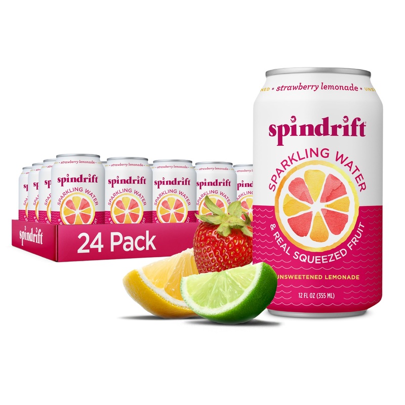 Spindrift Strawberry Lemonade Can 12 Ounce (Pack Of 24)