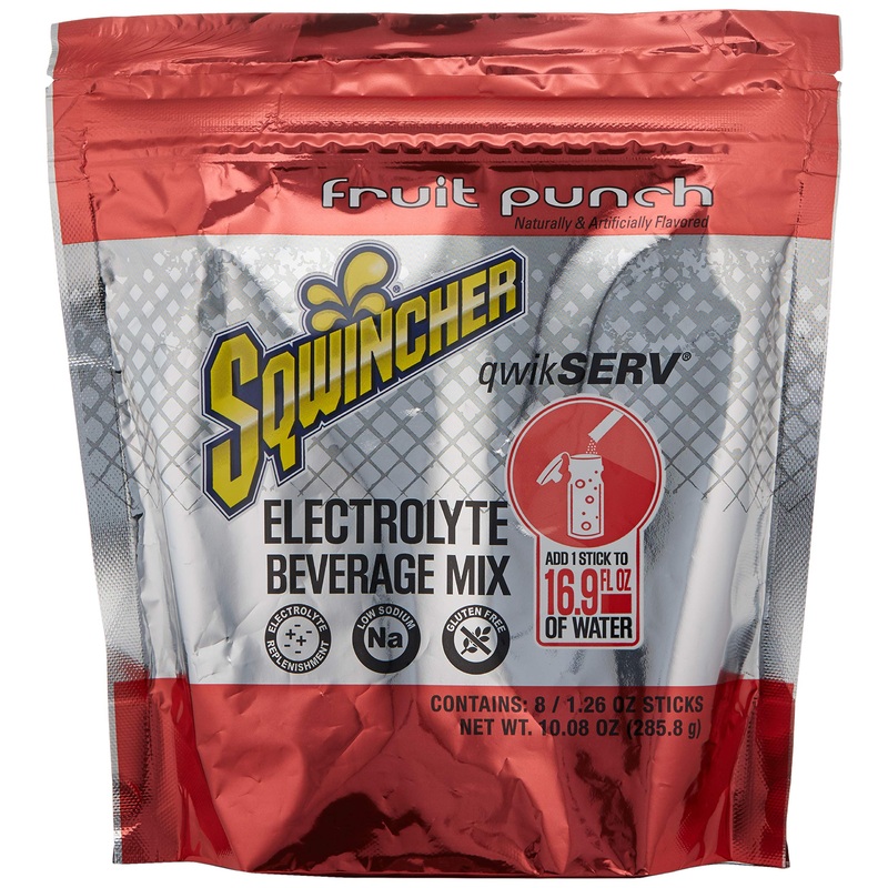 Sqwincher 1.26 Ounce Fruit Punch Flavor Qwik Serv Powder Concentrate Package Electrolyte Drink