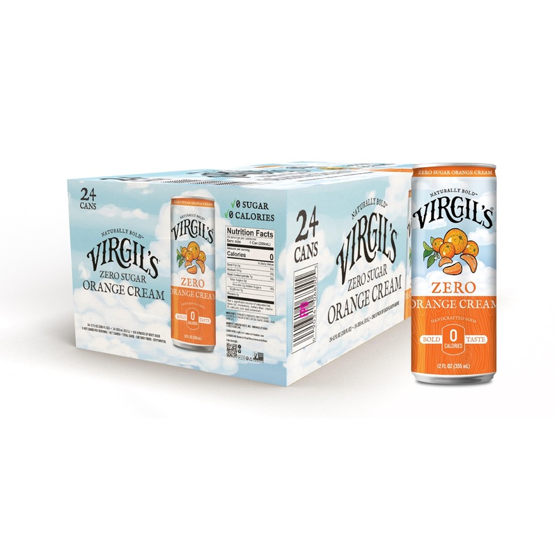 Virgil’S Zero Sugar Orange Cream Soda – Zesty Bold Flavor – 12Oz Slim Cans, 24 Pack