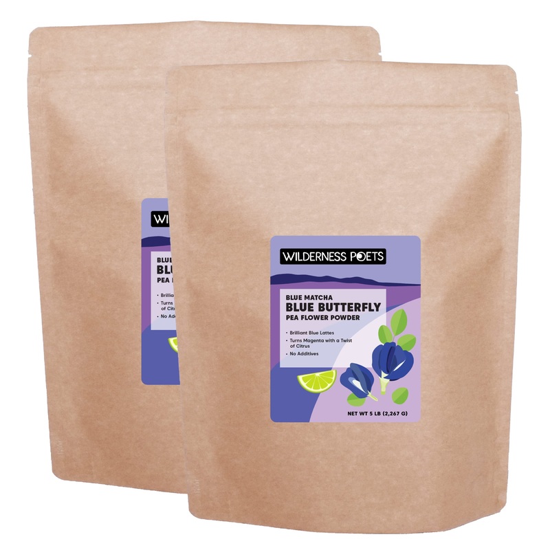 Wilderness Poets, Blue Butterfly Pea Flower Powder (160 Ounce – 10 Pound)