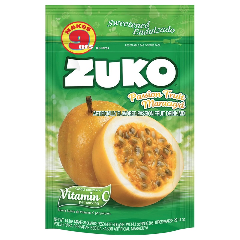 Zuko Passion Fruit Instant Powder Drink Family Pack, 14.1 Oz, Pack Of 6