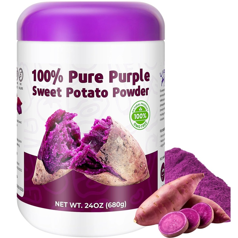 24Oz Purple Sweet Potato Powder – Deep Purple 100% Natural Ube Powder Food Coloring, No Gluten, No Fillers, Ube Extract For Baki