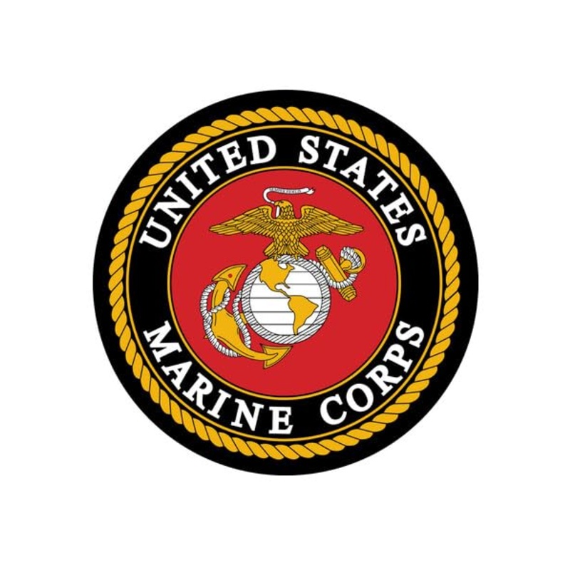 9.5” Pre-Cut Round United States Marine Corps Edible Image!!