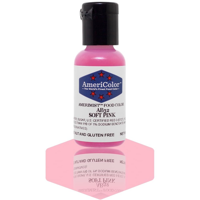 Americolor Amerimist Soft Pink Airbrush Food Color, .65 Oz