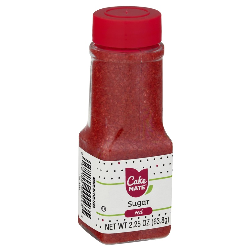 Cake Mate Red Crystal Sugar Sprinkles Decors – Edible Red Crystal Sugar Sprinkles For Cupcakes, Cakes, Cookies & Desserts – Perf