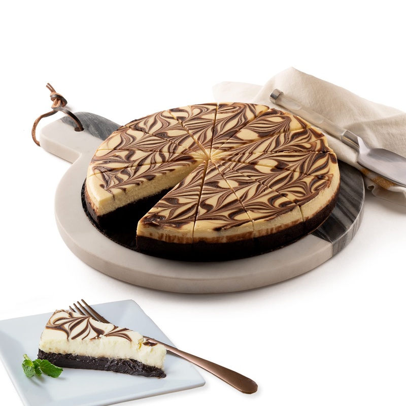 David’S Cookies Marble Truffle Cake 10” – No Sugar Added Pre-Sliced 14 Pcs. Creamy Cake, Fresh Bakery Dessert Great Gift Idea