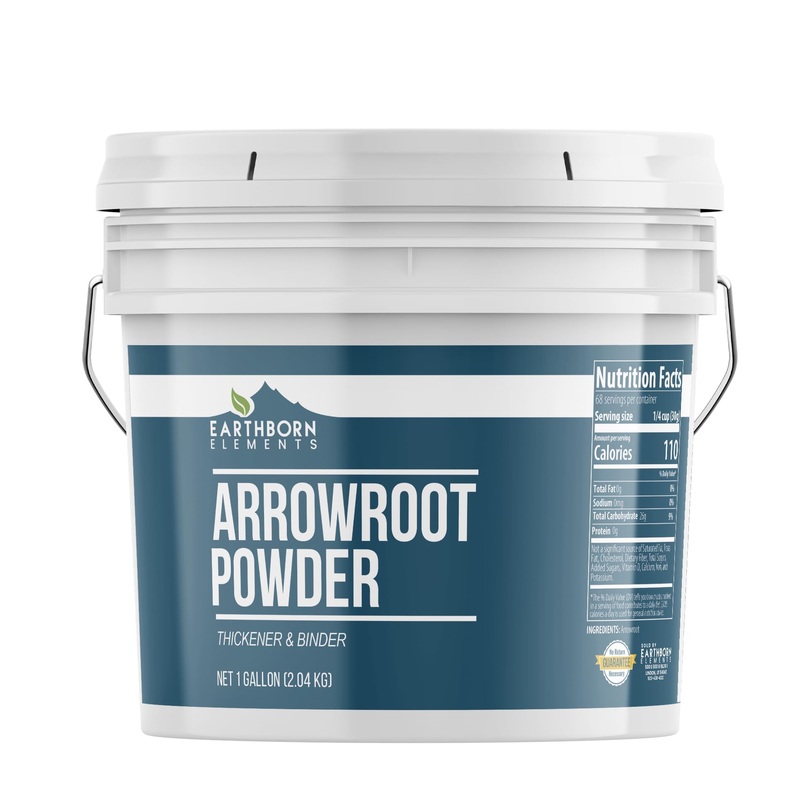Earthborn Elements Arrowroot Powder 1 Gallon, Thickener & Binder, Corn Starch Alternative