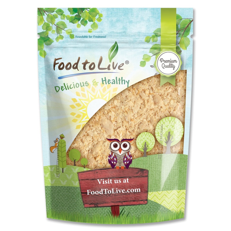 Food To Live Nutritional Yeast Flakes, 4 Ounces Fortified Large Flakes, Inactive, Unsweetened, Vegan Thickener, Bulk. Good Sourc