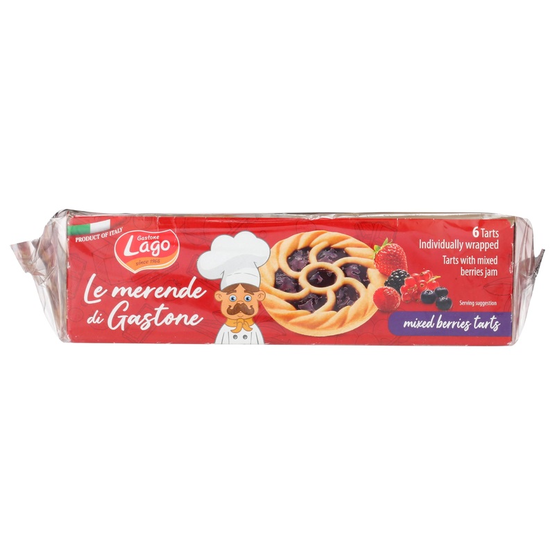 Gastone Lago Crostatine Mixed Berry Jam Tarts, 1.41 Ounce – 6 Count Pack (Mixed Berry)