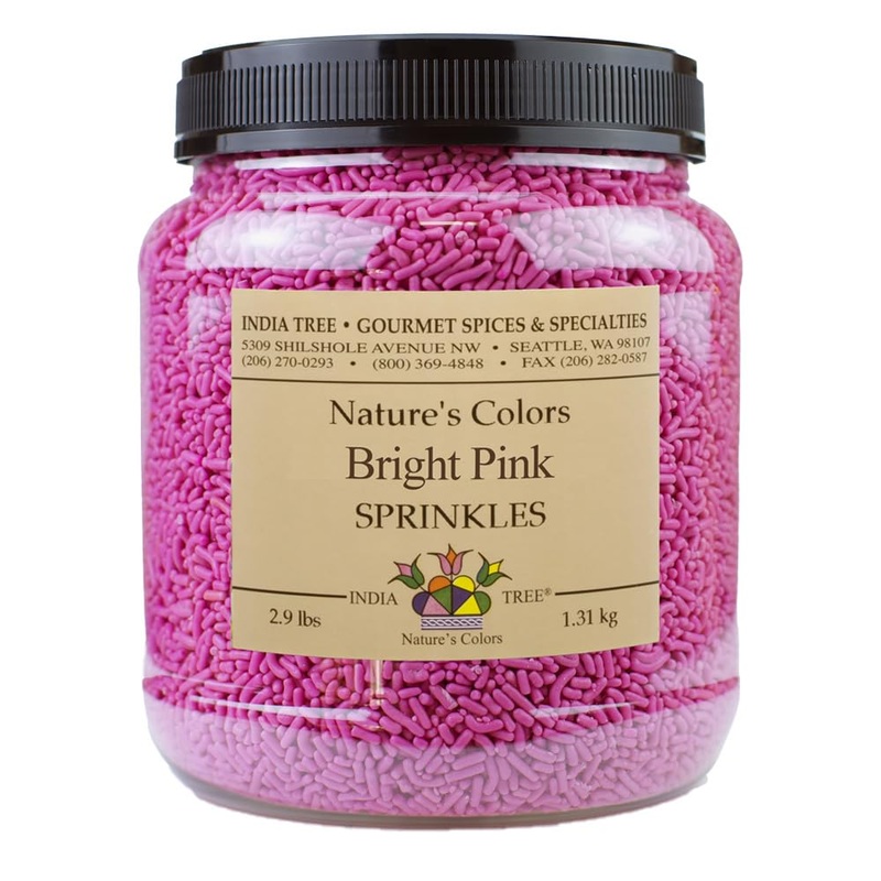 India Tree Nature’S Colors Bright Pink Sprinkles – 2.9 Lb Bulk | Natural, Vegan, Non-Gmo, Allergen-Free, Red 3 Free