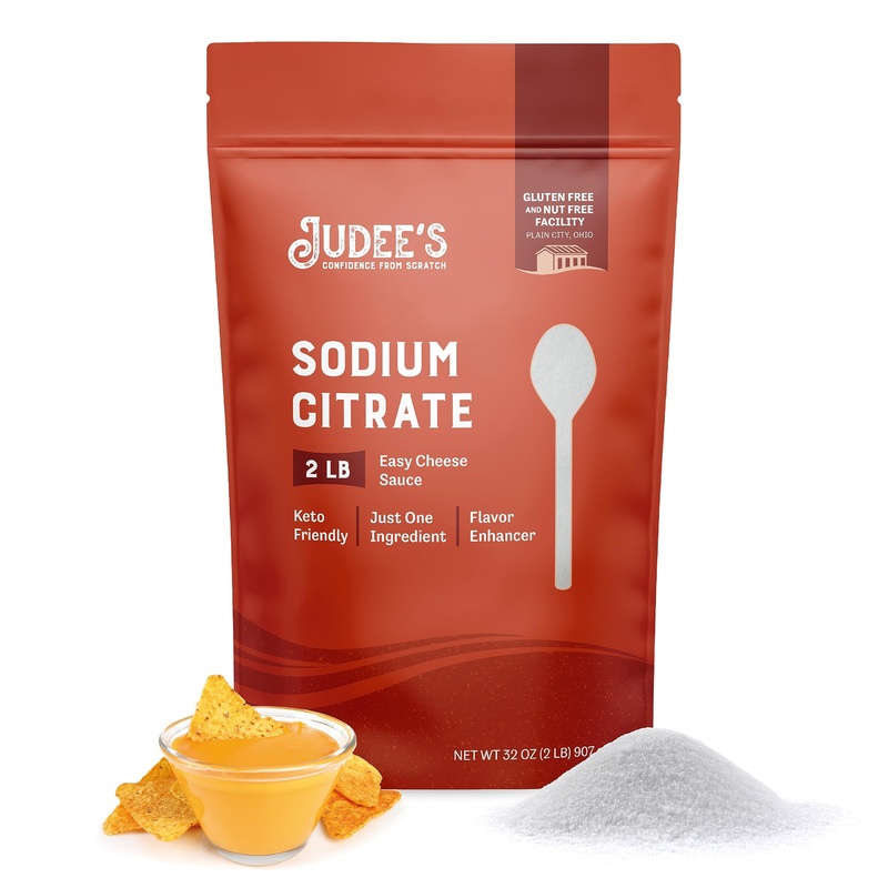 Judee’S Gluten Free Sodium Citrate 2 Lb – 100% Non-Gmo, Keto-Friendly And Nut-Free – Food Grade – Great For Molecular Gastronomy