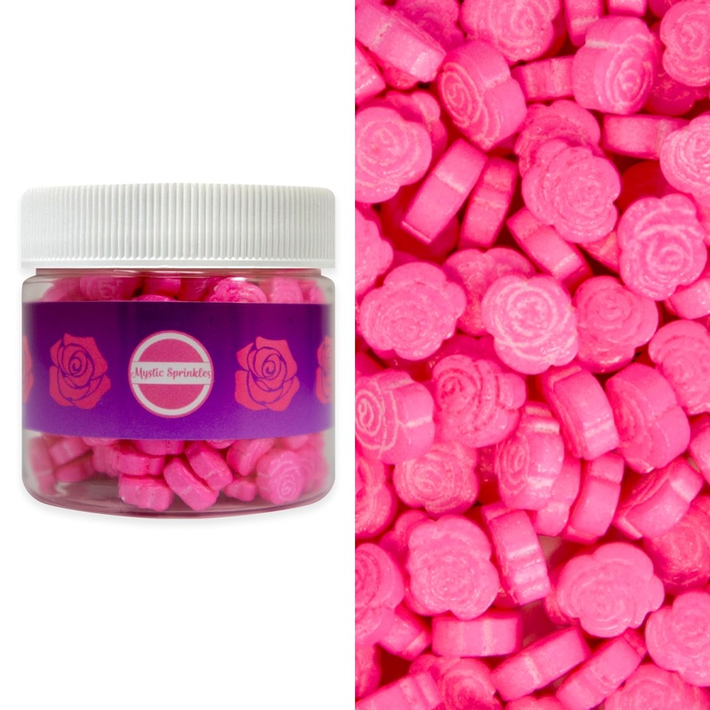 Mystic Sprinkles Valentine’S Day Themed Candy Shapes Sprinkles (Pink Roses, 2Oz Jar)