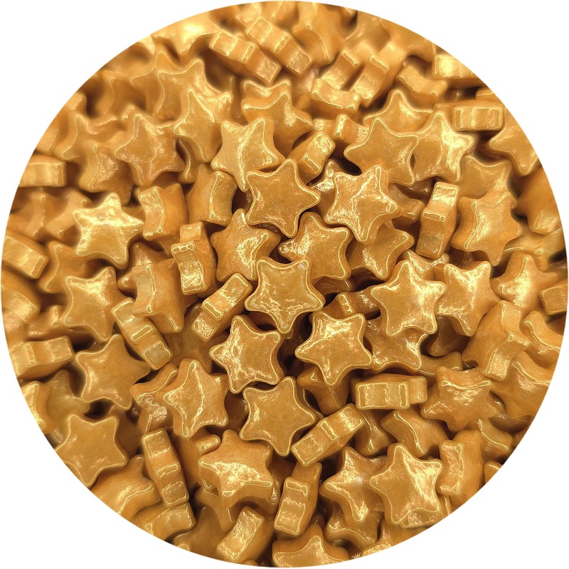 Ncs Pearlized Gold Stars (Thick) Edible Candy Sprinkles, 8 Ounces – Great For Cupcakes, Cookies, Cakes, Cakes Pops, Donuts