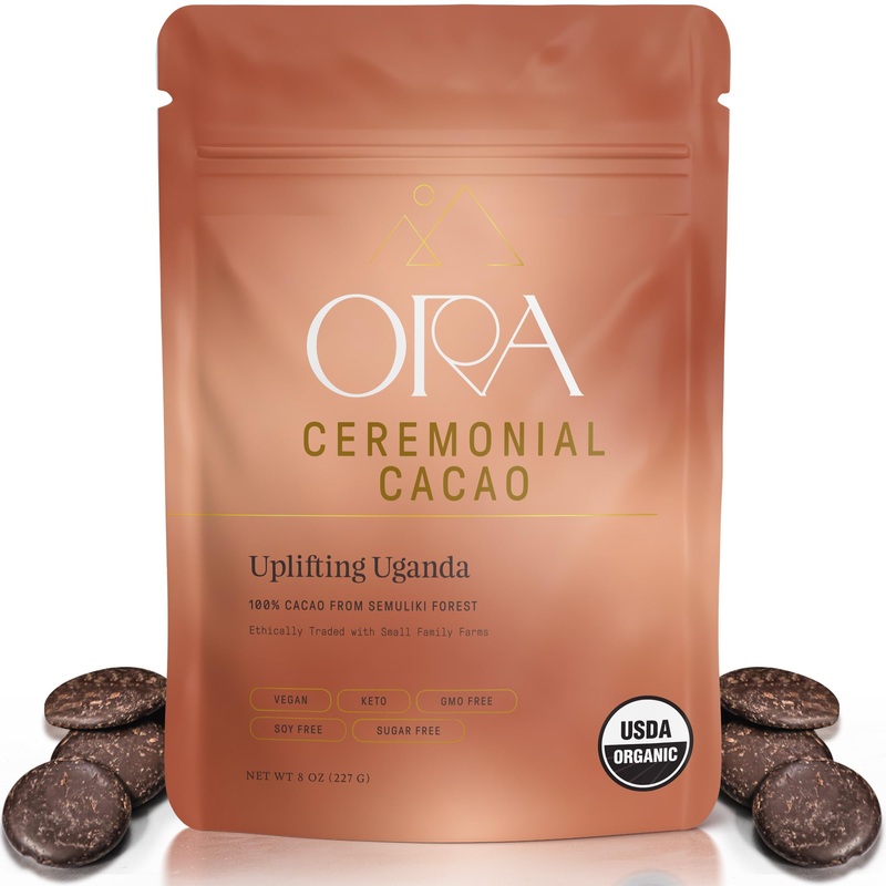 Ora Ceremonial Cacao – Uplifting Uganda – Organic 100% Cacao – Ethical – Regenerative – High Flavanol – Coffee Alternative – Bet