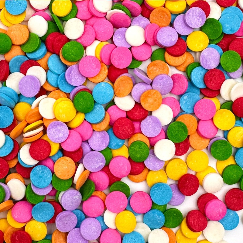 Rainbow Sprinkles Mix For Cake Decorating, Colored Confetti Round Chip Sprinkles For Cake Cupcake Cookies Baking Ice Cream