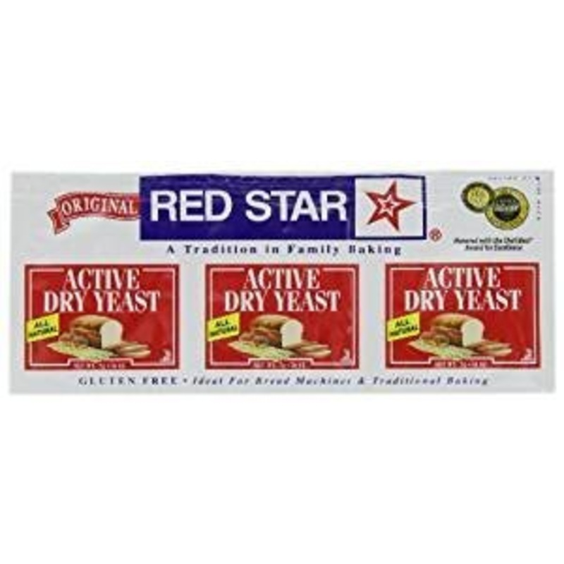 Red Star Active Dry Yeast Non Gmo 1.4 Oz. Pack Of 3.