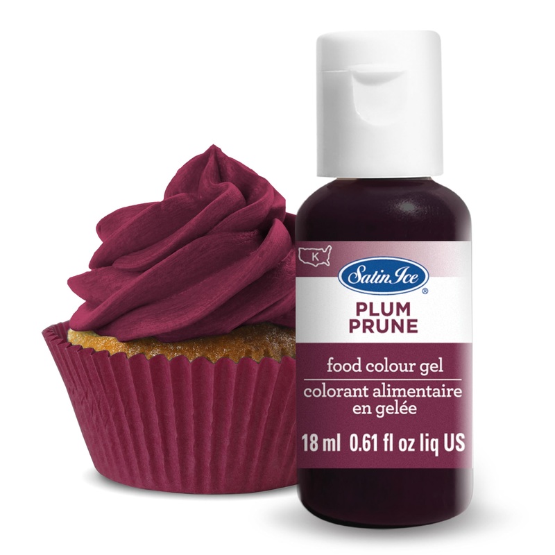 Satin Ice Food Color Liquid Gel, 0.61 Fl Oz Bottle, Plum
